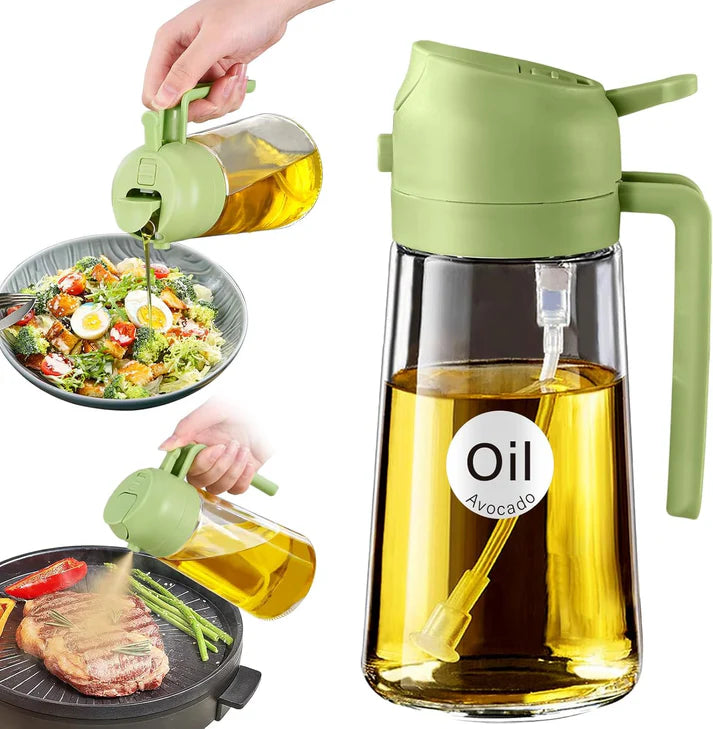 16oz/470ml Glass Olive Oil Sprayer for Cooking with Stickers