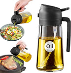 16oz/470ml Glass Olive Oil Sprayer for Cooking with Stickers