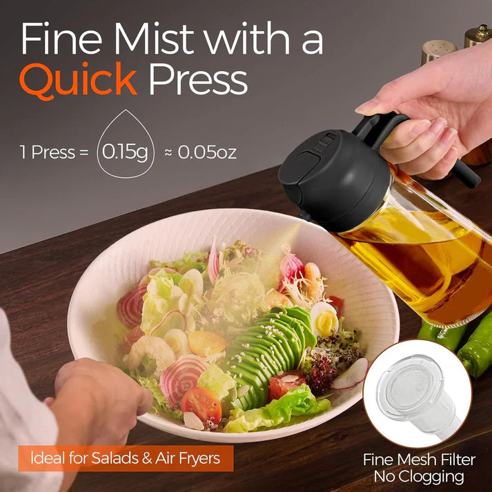 16oz/470ml Glass Olive Oil Sprayer for Cooking with Stickers
