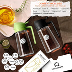 16oz/470ml Glass Olive Oil Sprayer for Cooking with Stickers